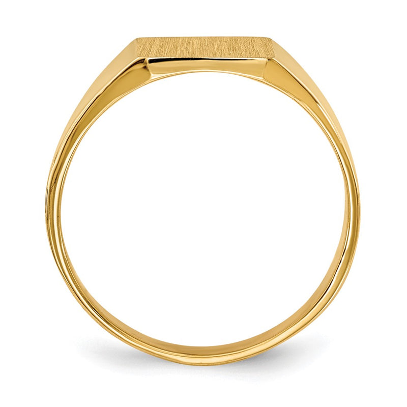 14K Yellow Gold 9.0x8.5mm Closed Back Signet Ring
