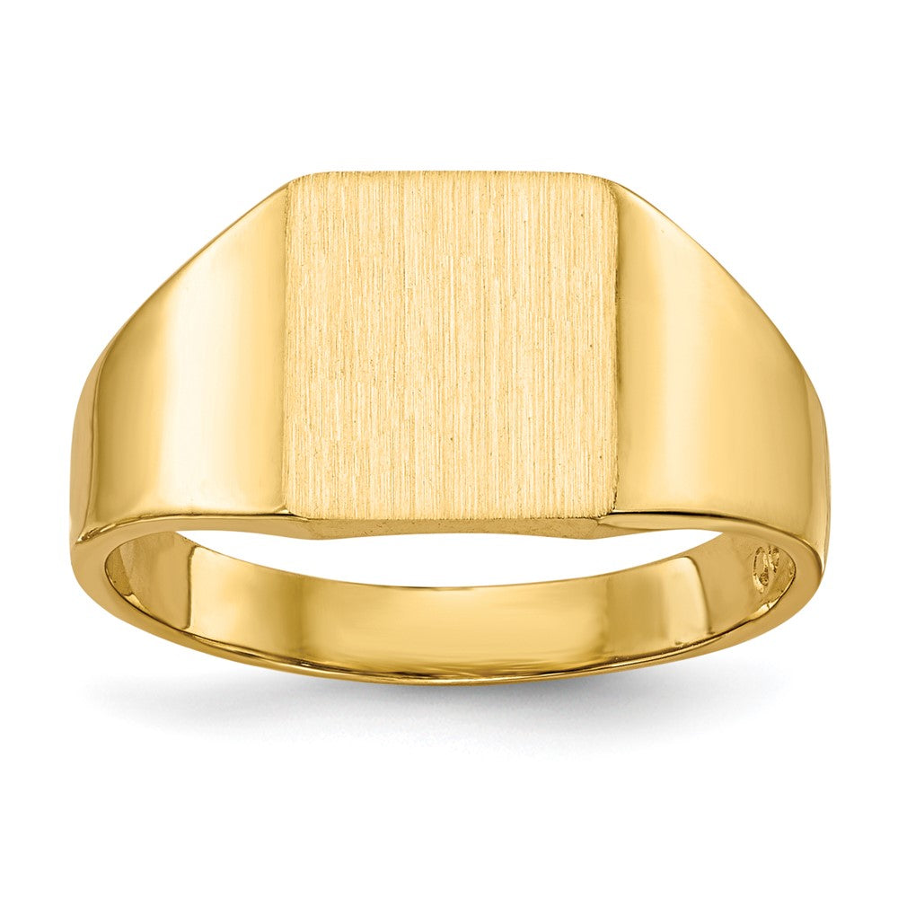 14K Yellow Gold 9.0x8.5mm Closed Back Signet Ring