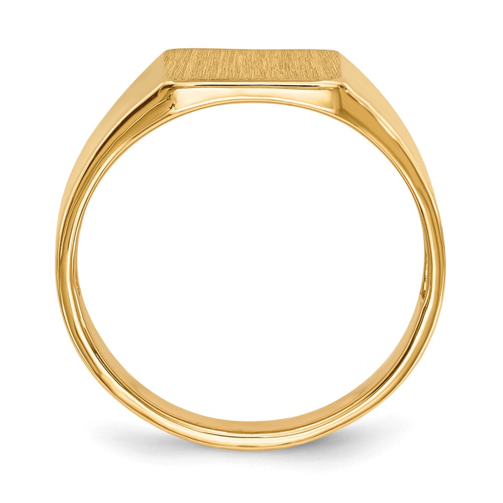 14K Yellow Gold 9.0x8.5mm Open Back Signet Ring