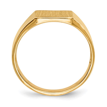 14K Yellow Gold 9.0x8.5mm Open Back Signet Ring