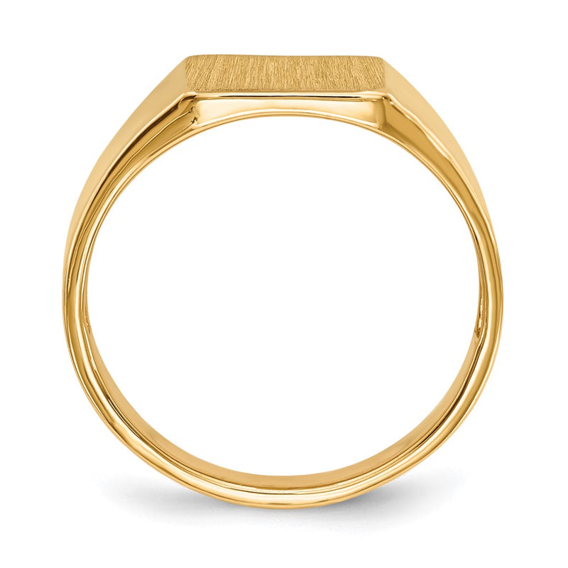 14K Yellow Gold 9.0x8.5mm Open Back Signet Ring