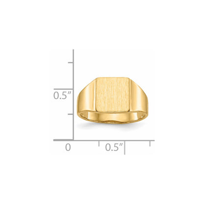 14K Yellow Gold 9.0x8.5mm Open Back Signet Ring