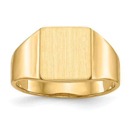 14K Yellow Gold 9.0x8.5mm Open Back Signet Ring