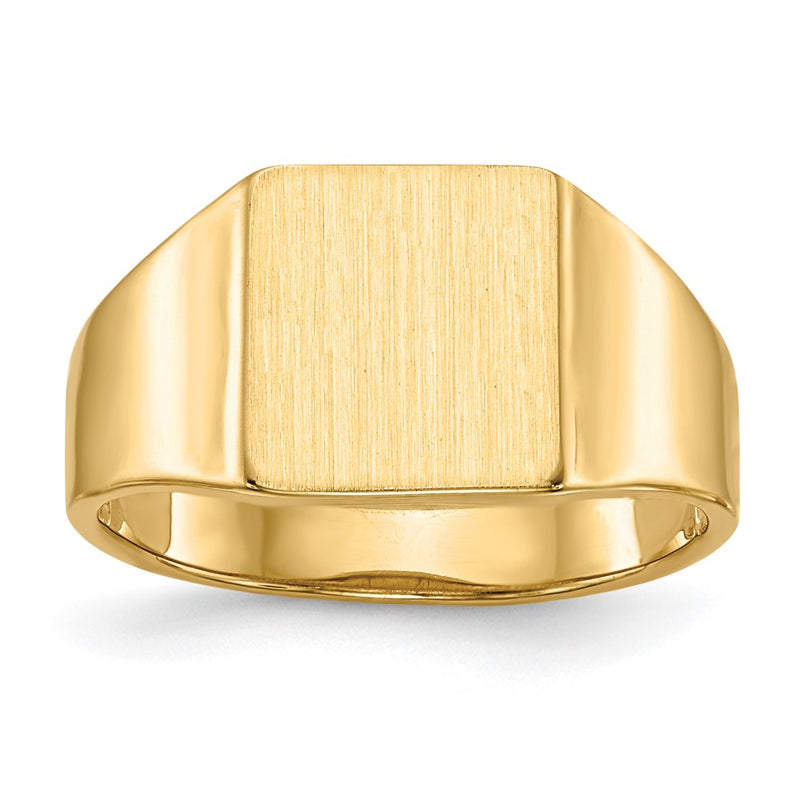 14K Yellow Gold 9.0x8.5mm Open Back Signet Ring