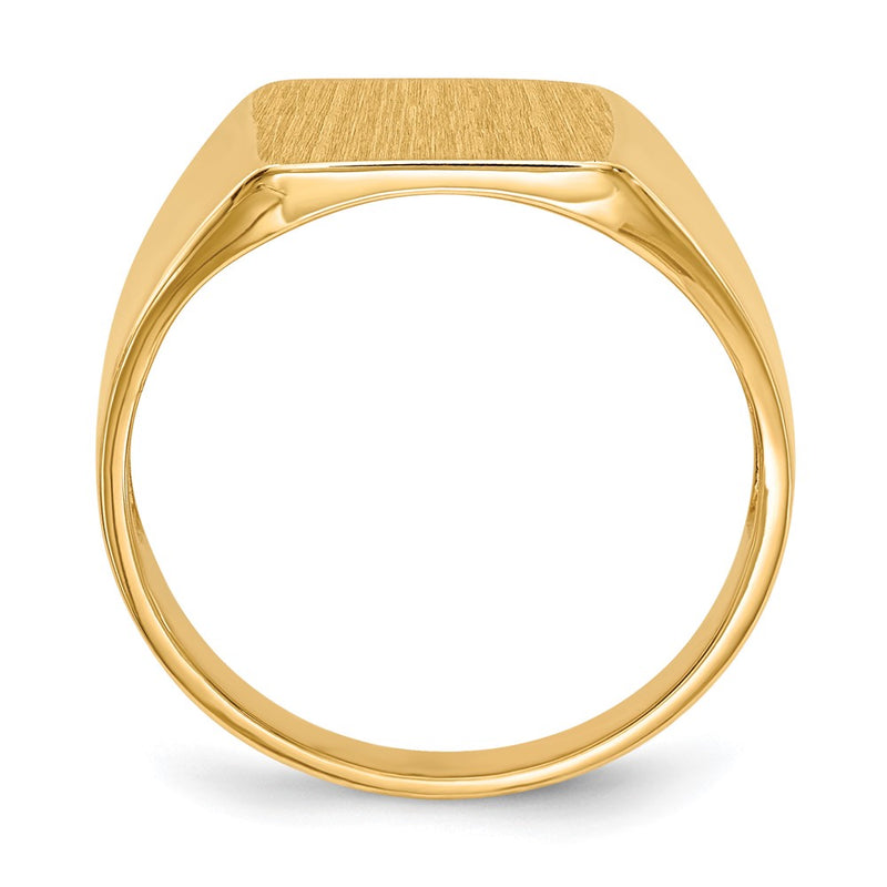 14K Yellow Gold 11.5x11.0mm Open Back Signet Ring