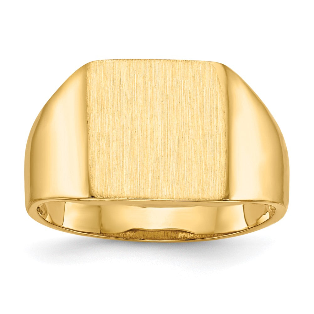 14K Yellow Gold 11.5x11.0mm Open Back Signet Ring