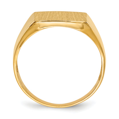 10K Yellow Gold 10Ky 13.0X13.0mm Open Back Men'S Signet Ring