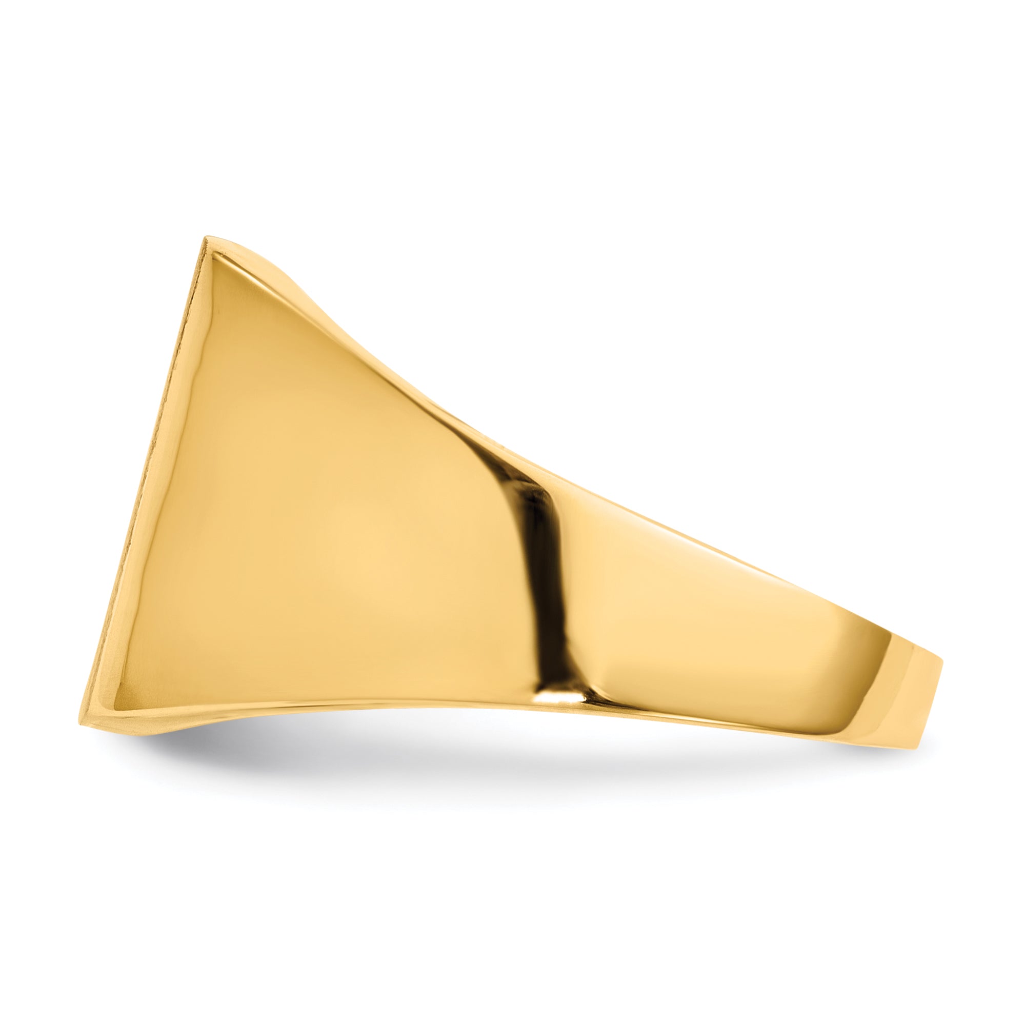 10K Yellow Gold 10Ky 13.0X13.0mm Open Back Men'S Signet Ring