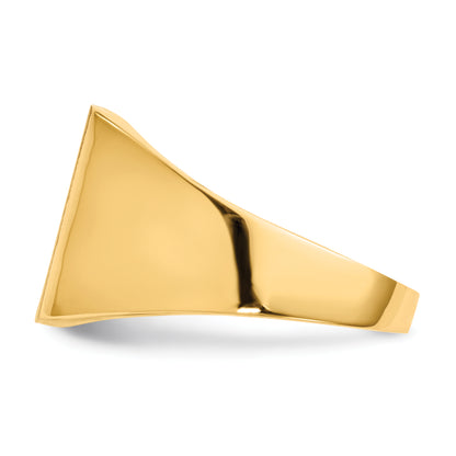 10K Yellow Gold 10Ky 13.0X13.0mm Open Back Men'S Signet Ring