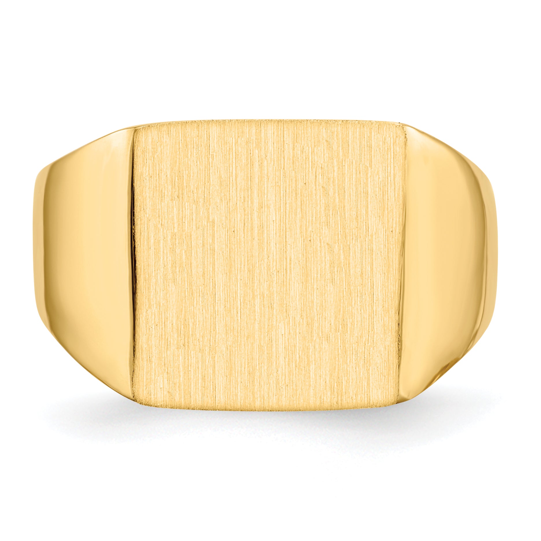 10K Yellow Gold 10Ky 13.0X13.0mm Open Back Men'S Signet Ring