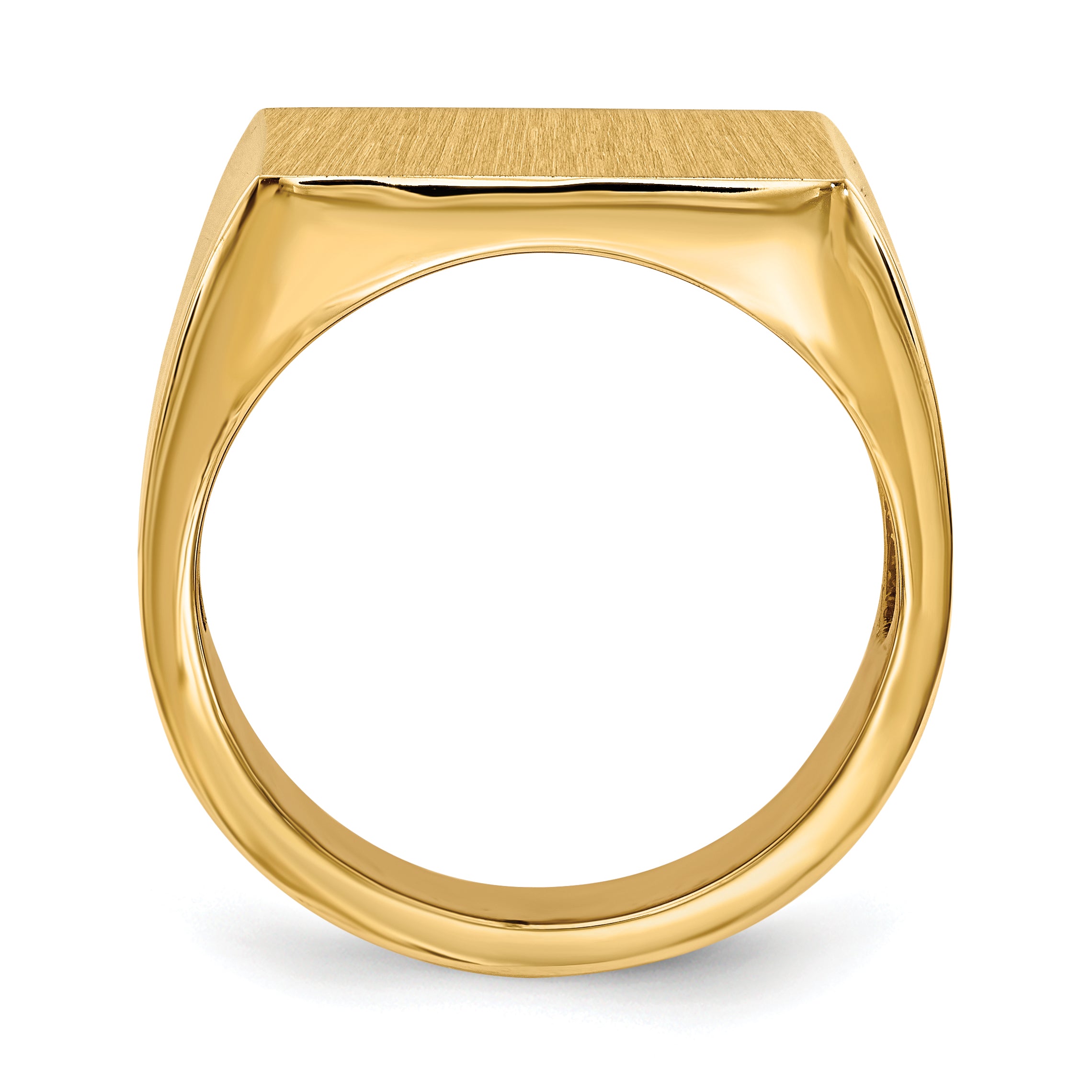 10K Yellow Gold 10Ky 17.5X17.0mm Open Back Men'S Signet Ring