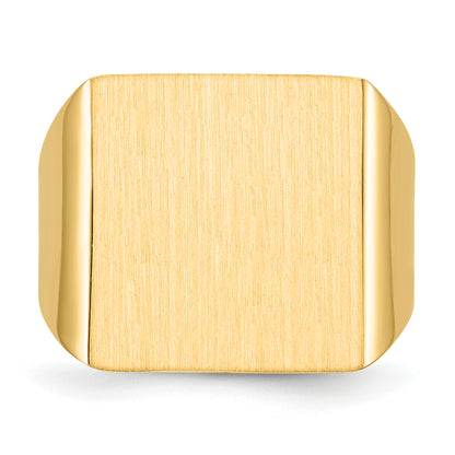 10K Yellow Gold 10Ky 17.5X17.0mm Open Back Men'S Signet Ring