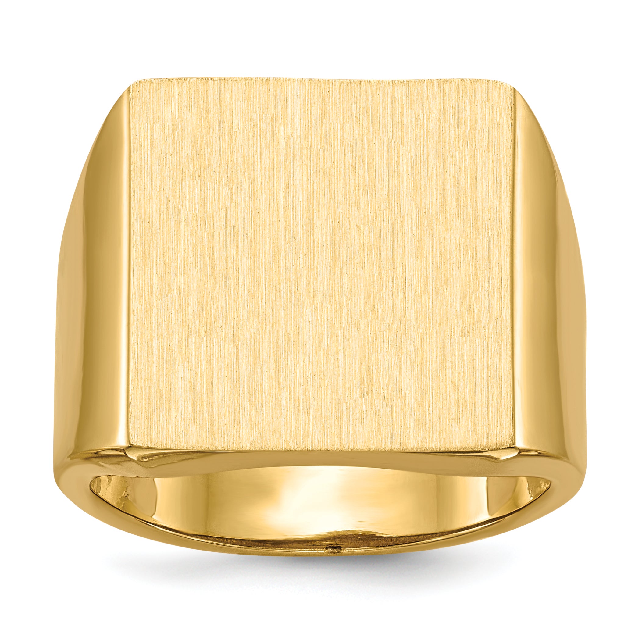 10K Yellow Gold 10Ky 17.5X17.0mm Open Back Men'S Signet Ring