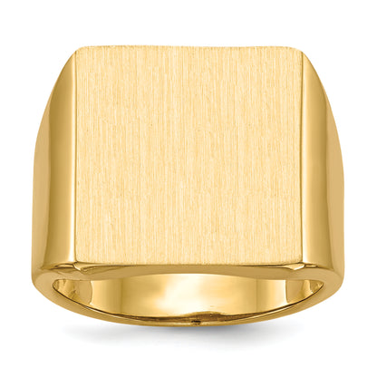 10K Yellow Gold 10Ky 17.5X17.0mm Open Back Men'S Signet Ring
