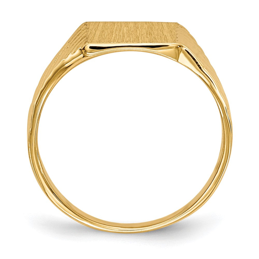 10K Yellow Gold 10Ky 9.5X8.0mm Closed Back Signet Ring