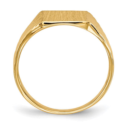 10K Yellow Gold 10Ky 9.5X8.0mm Closed Back Signet Ring