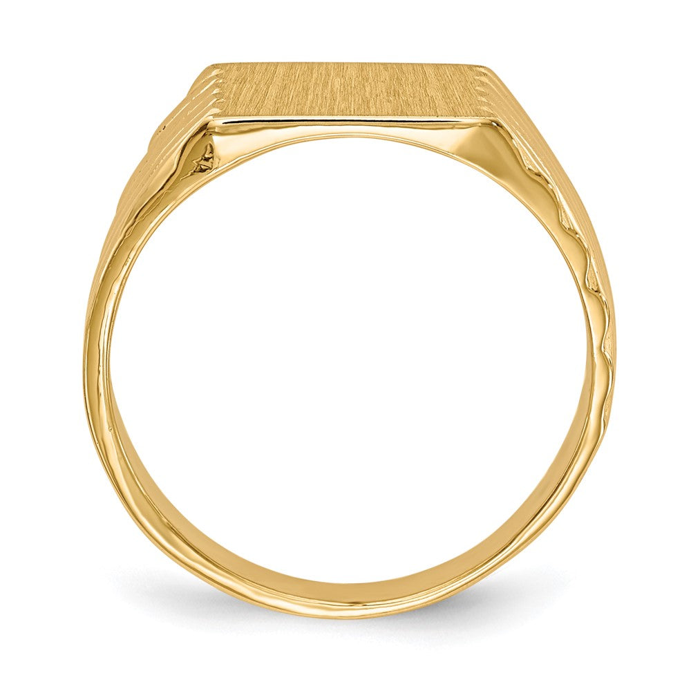 10K Yellow Gold 10Ky 9.0X9.0mm Closed Back Signet Ring