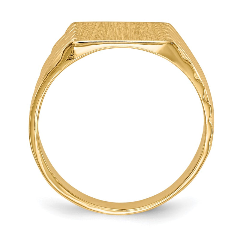 10K Yellow Gold 10Ky 9.0X9.0mm Closed Back Signet Ring