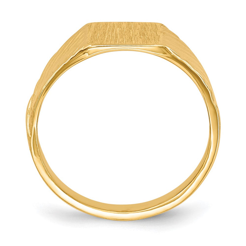 10K Yellow Gold 10Ky 8.5X7.0mm Open Back Child'S Signet Ring
