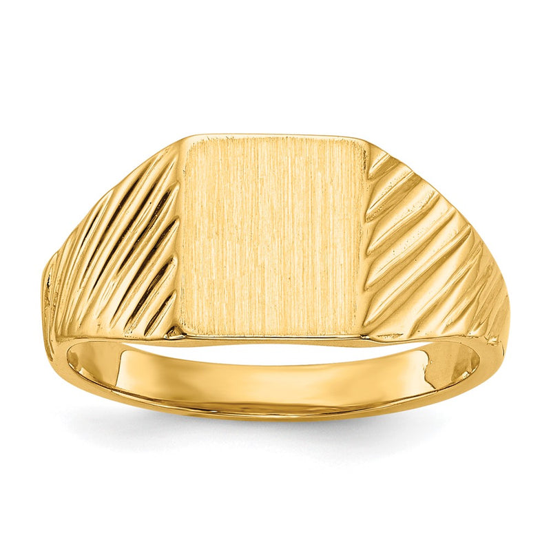 10K Yellow Gold 10Ky 8.5X7.0mm Open Back Child'S Signet Ring