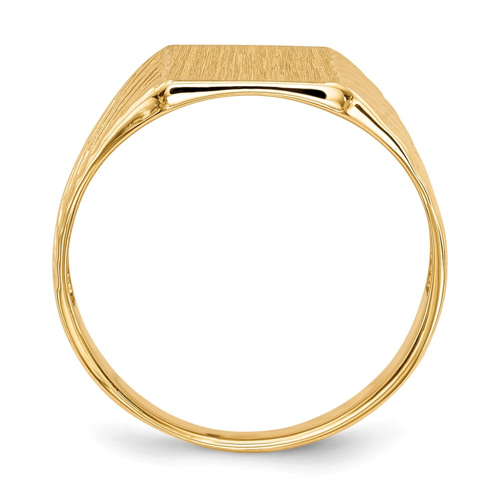 14K Yellow Gold 9.5x8.0mm Open Back Signet Ring