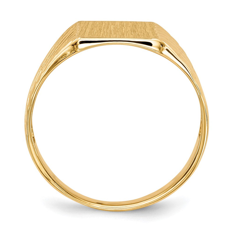 14K Yellow Gold 9.5x8.0mm Open Back Signet Ring