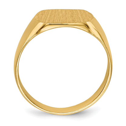 10K Yellow Gold 10Ky 10.5X12.0mm Closed Back Signet Ring