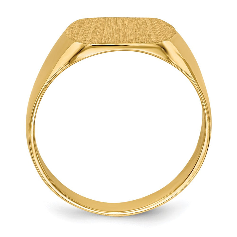 14K Yellow Gold 10.5x12.0mm Closed Back Signet Ring