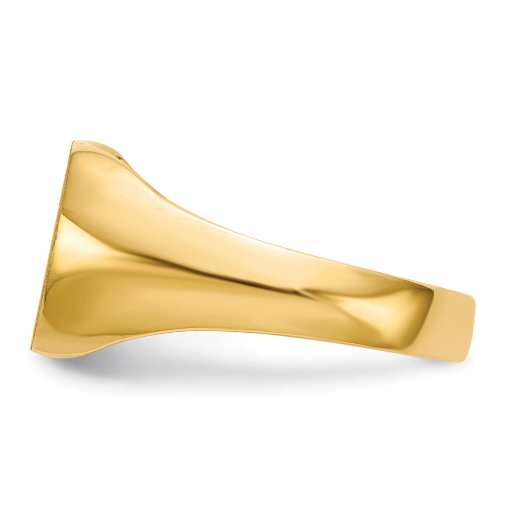 10K Yellow Gold 10Ky 10.5X12.0mm Closed Back Signet Ring