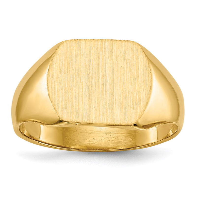 14K Yellow Gold 10.5x12.0mm Closed Back Signet Ring