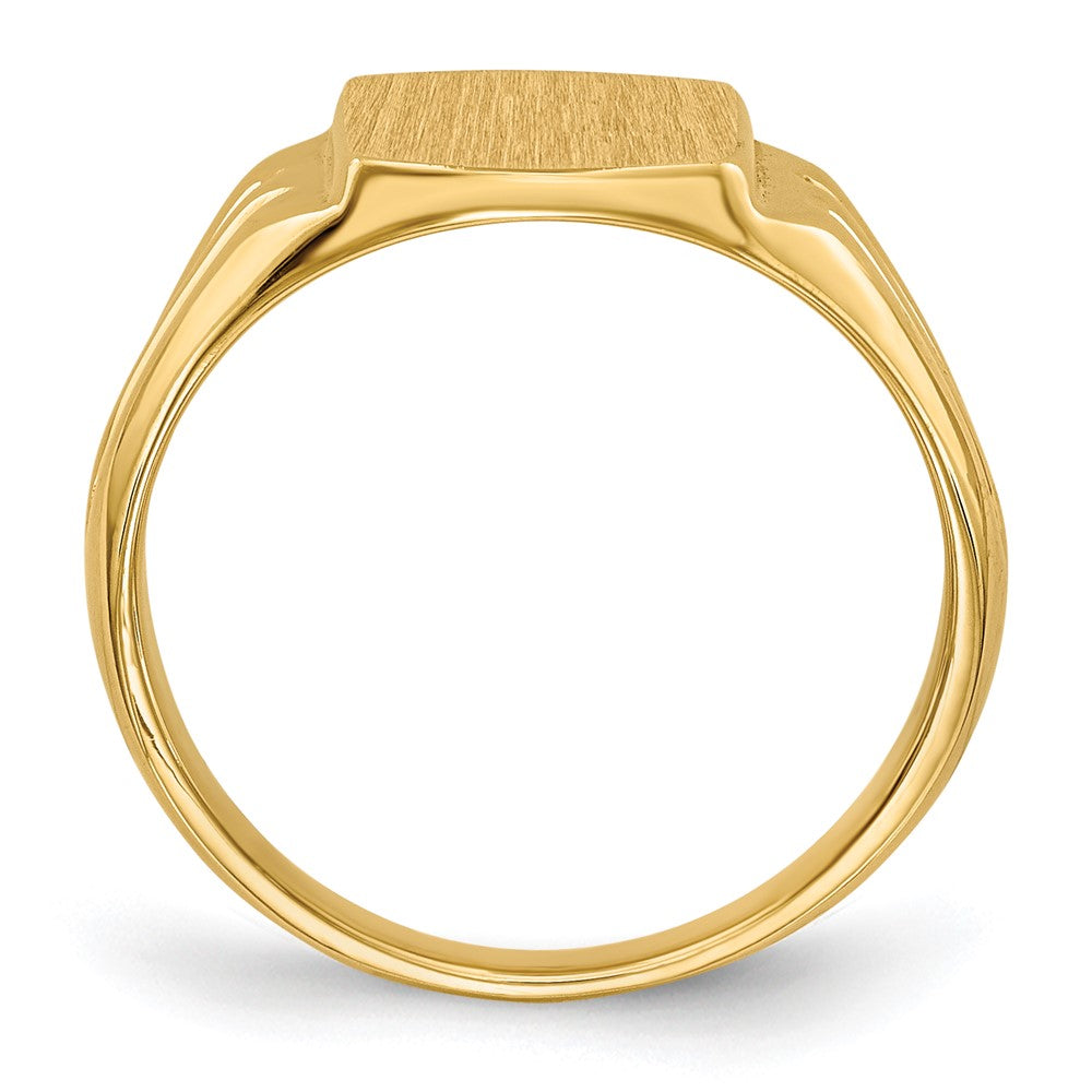 14K Yellow Gold 10.5x8.5mm Closed Back Signet Ring