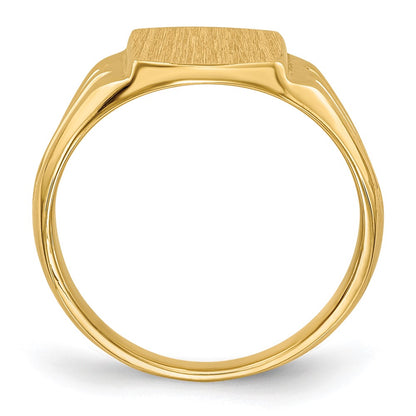 14K Yellow Gold 10.5x8.5mm Closed Back Signet Ring