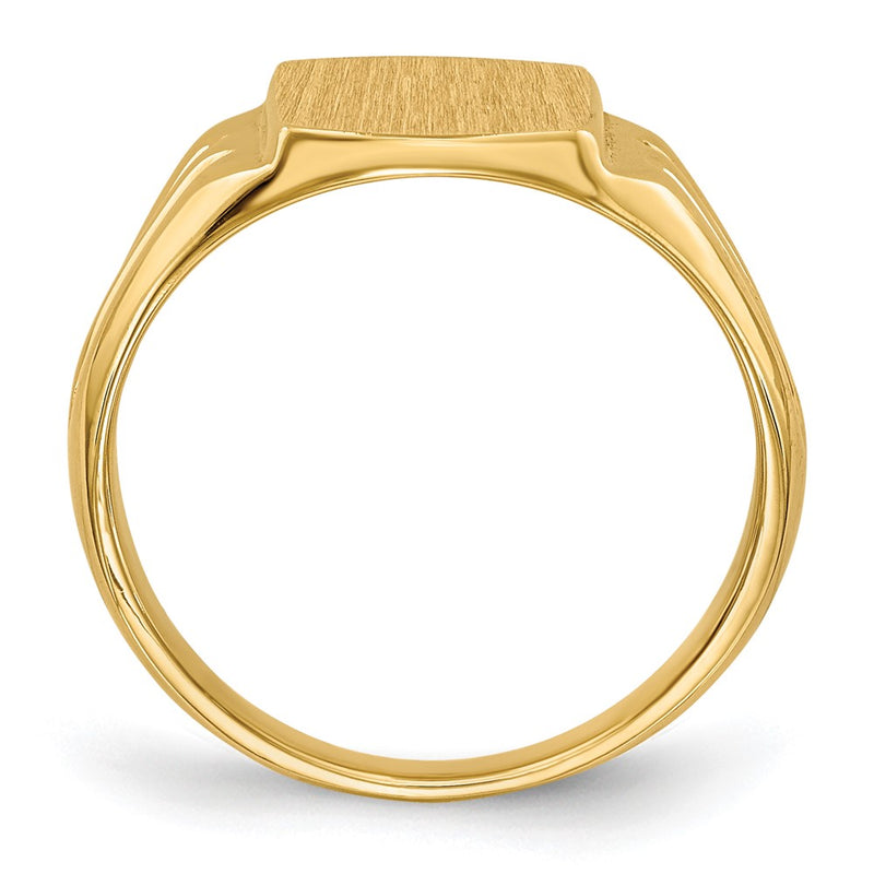 14K Yellow Gold 10.5x8.5mm Closed Back Signet Ring