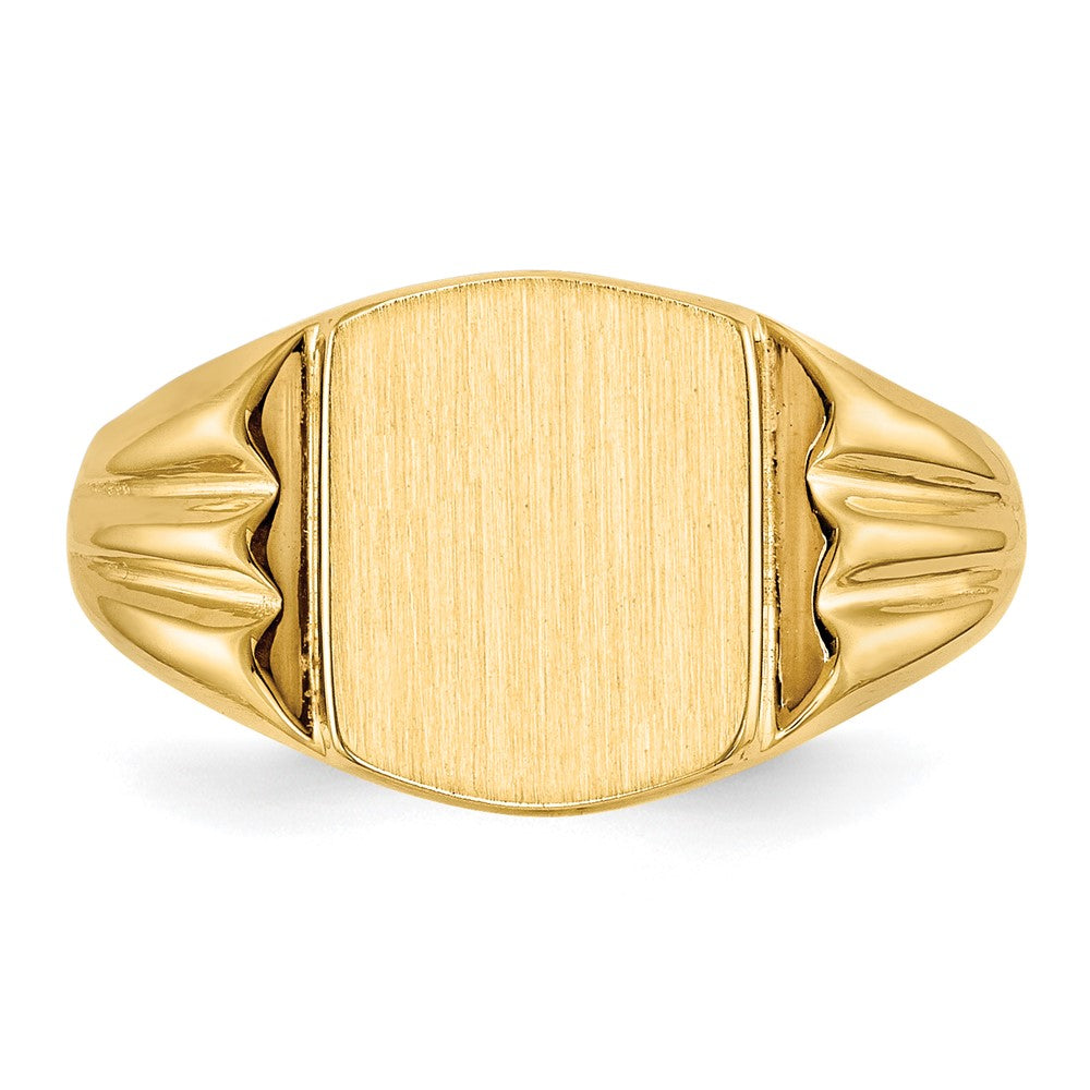 14K Yellow Gold 10.5x8.5mm Closed Back Signet Ring