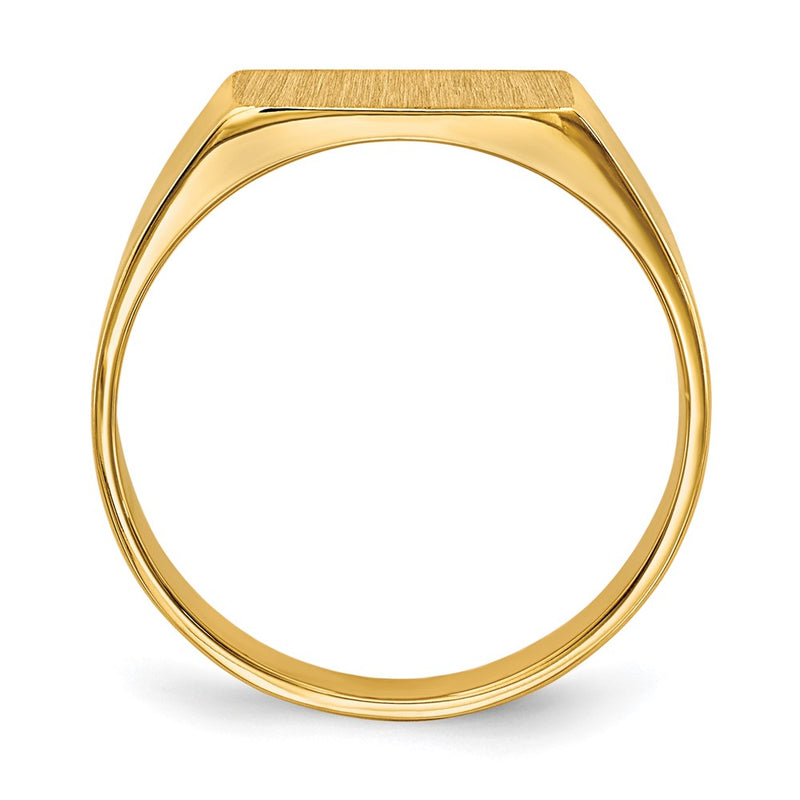 14K Yellow Gold 5.5x10.5mm Closed Back Signet Ring