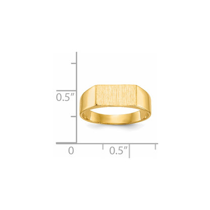 14K Yellow Gold 5.5x10.5mm Closed Back Signet Ring
