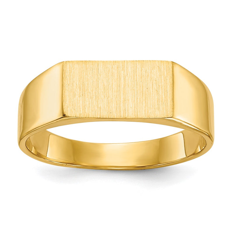 14K Yellow Gold 5.5x10.5mm Closed Back Signet Ring