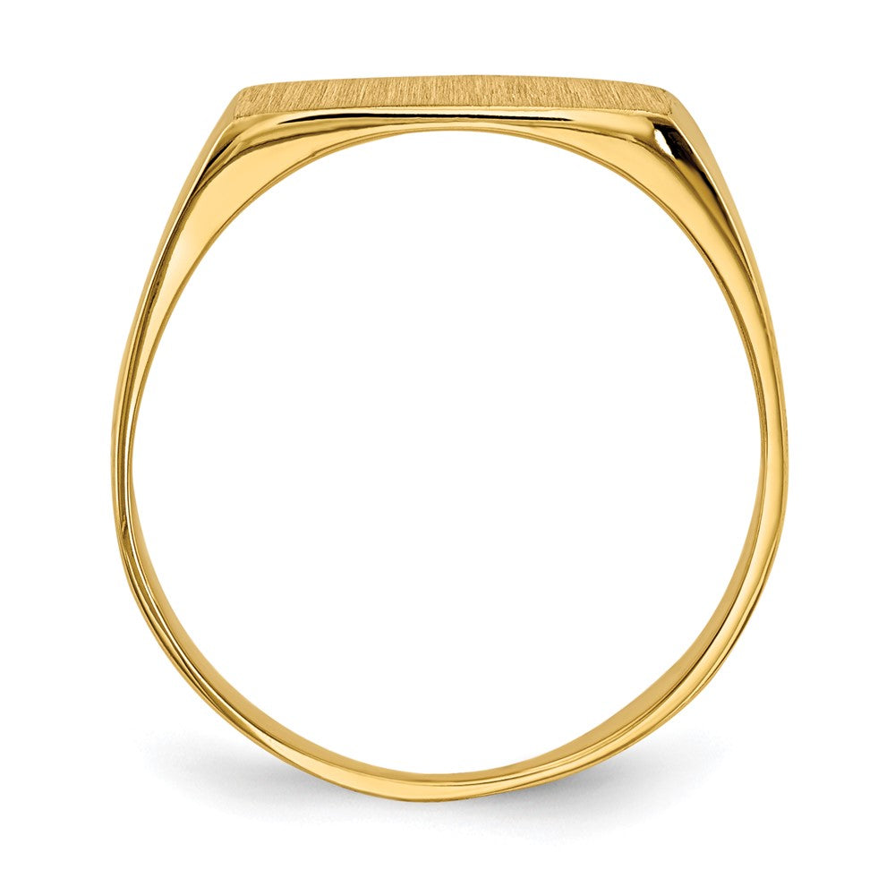 14K Yellow Gold 6.5x12.5mm Closed Back Signet Ring