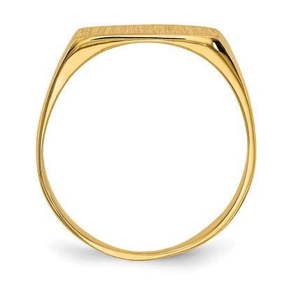 14K Yellow Gold 6.5x12.5mm Closed Back Signet Ring