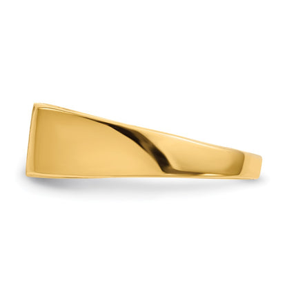 14K Yellow Gold 6.5x12.5mm Closed Back Signet Ring
