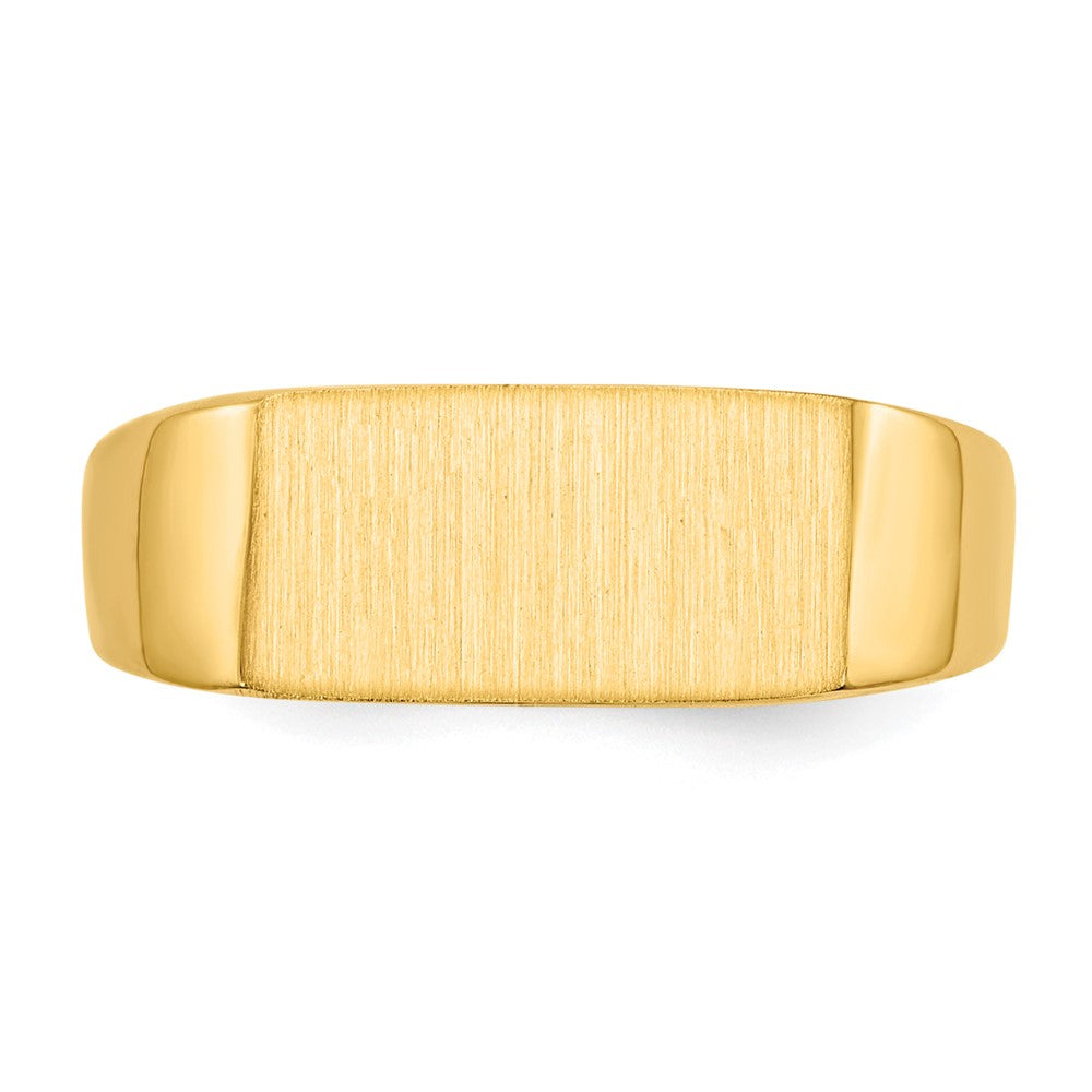 14K Yellow Gold 6.5x12.5mm Closed Back Signet Ring