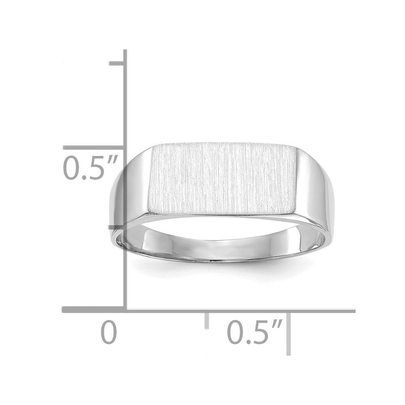 14K White Gold Signet Ring
