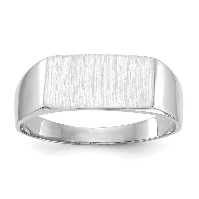 14K White Gold Signet Ring