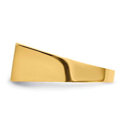 14K Yellow Gold 8.0x16.5mm Closed Back Men's Signet Ring