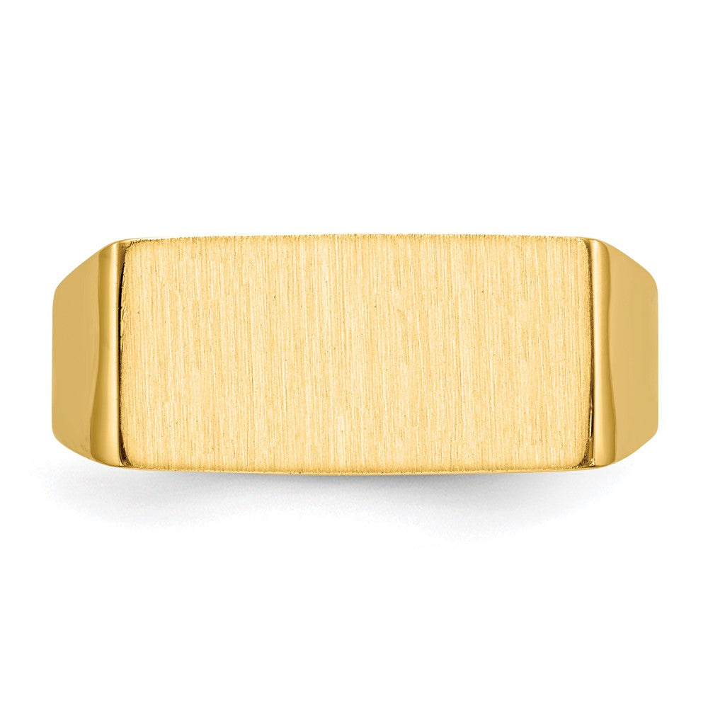 14K Yellow Gold 8.0x16.5mm Closed Back Men's Signet Ring