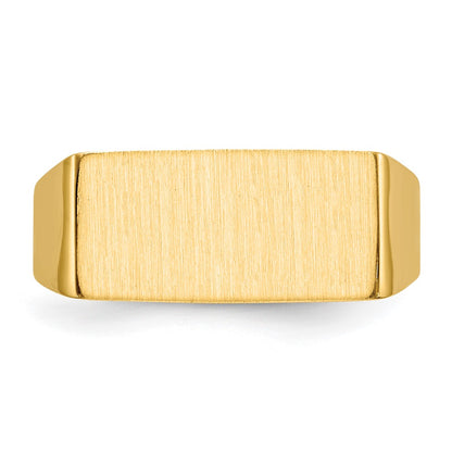14K Yellow Gold 8.0x16.5mm Closed Back Men's Signet Ring
