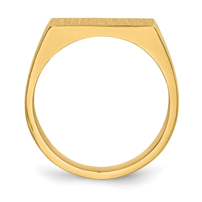 10K Yellow Gold 10Ky 9.0X15.0mm Closed Back Men'S Signet Ring