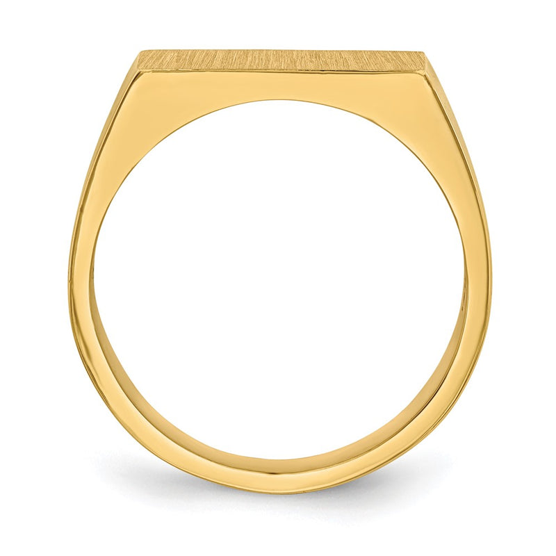 10K Yellow Gold 10Ky 9.0X15.0mm Closed Back Men'S Signet Ring