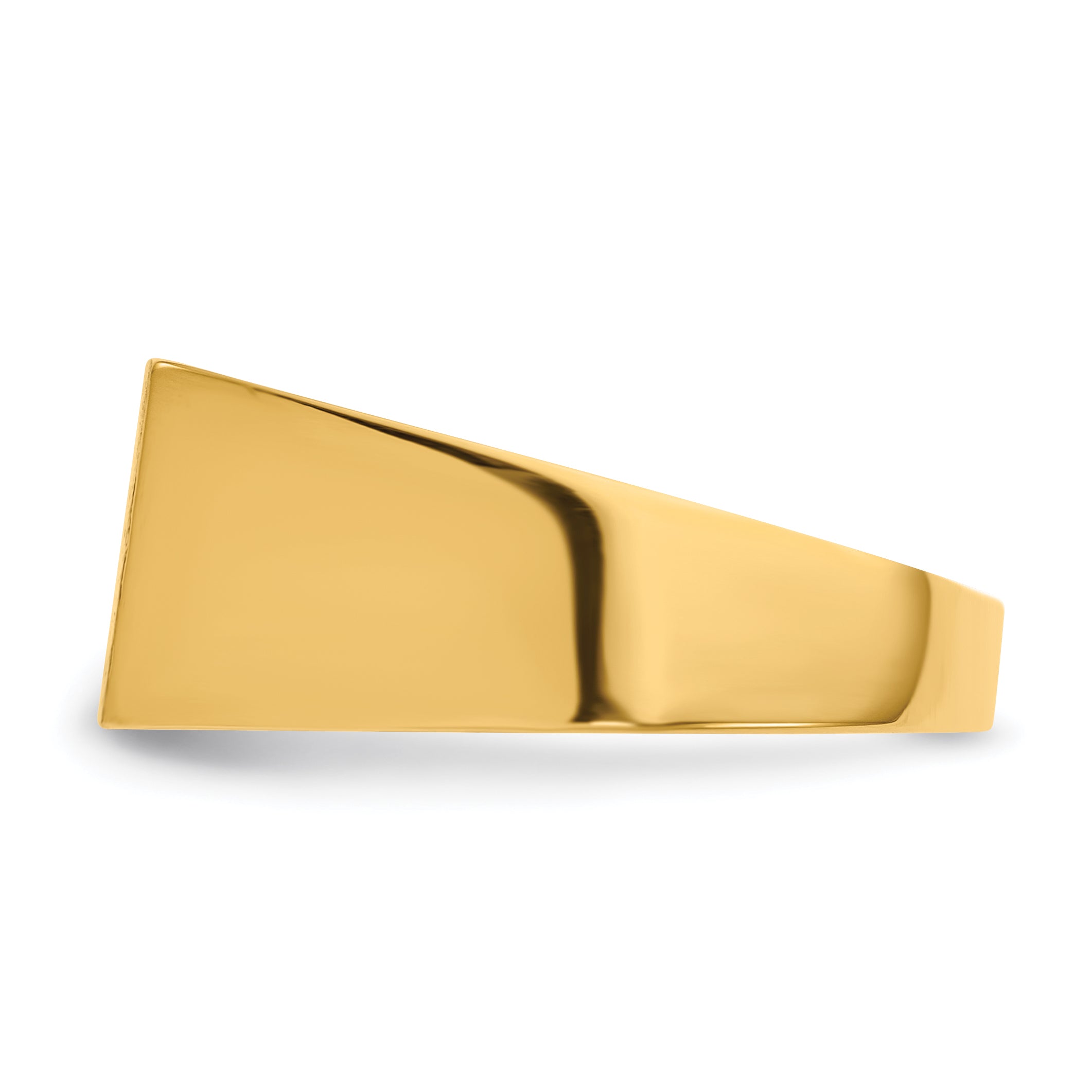 10K Yellow Gold 10Ky 9.0X15.0mm Closed Back Men'S Signet Ring
