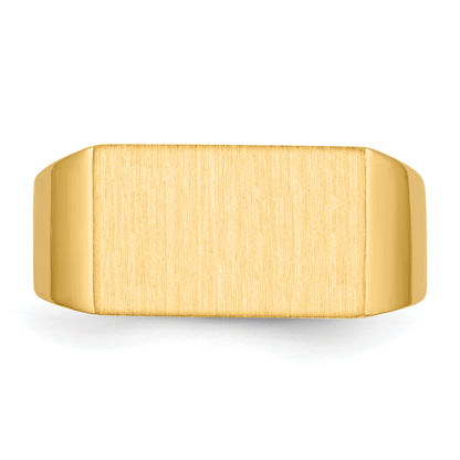 10K Yellow Gold 10Ky 9.0X15.0mm Closed Back Men'S Signet Ring